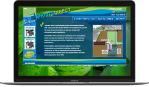 Macbook with a screenshot of SNOUTs Direct online ordering website